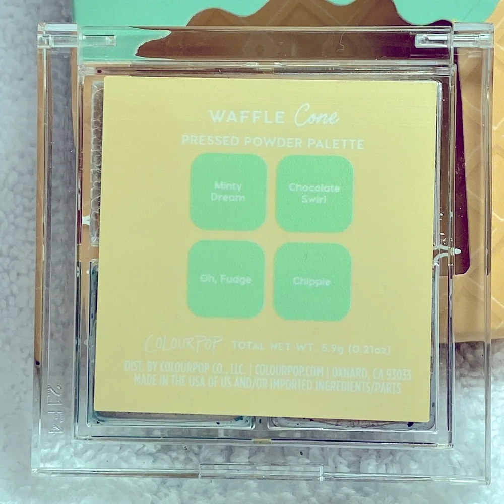 COLOURPOP WAFFLE CONE EYESHADOW QUAD PALETTE Boutique UNTOUCHED NWT ICE CREAM - Picture 5 of 9